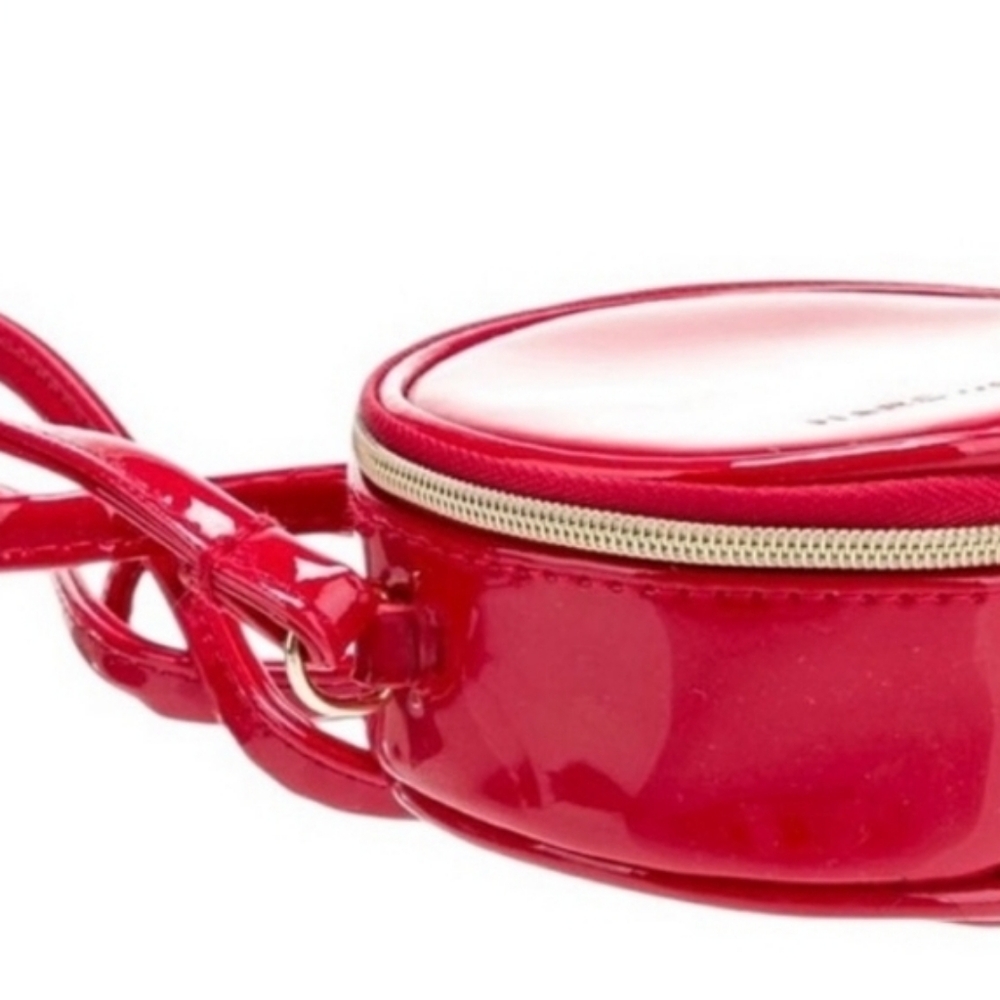 Marc Jacobs Mini 4" Red Patent Leather Crossbody Round Circle Canteen Bag - Picture 7 of 7